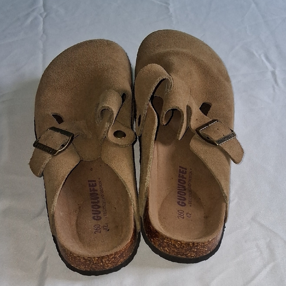 Women's Tan Suede Mules